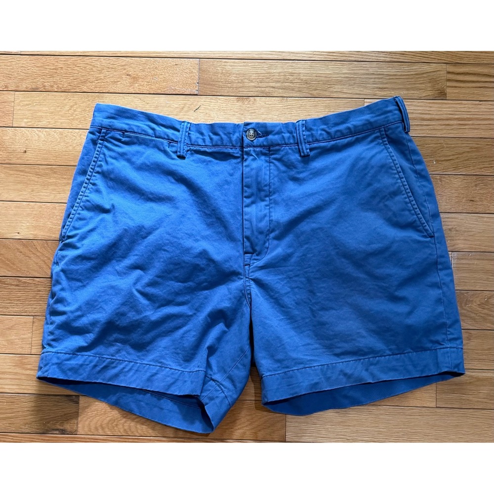 Polo Ralph Lauren Mens Blue Stretch Classic Fit Chino Shorts Size 36 6in Inseam